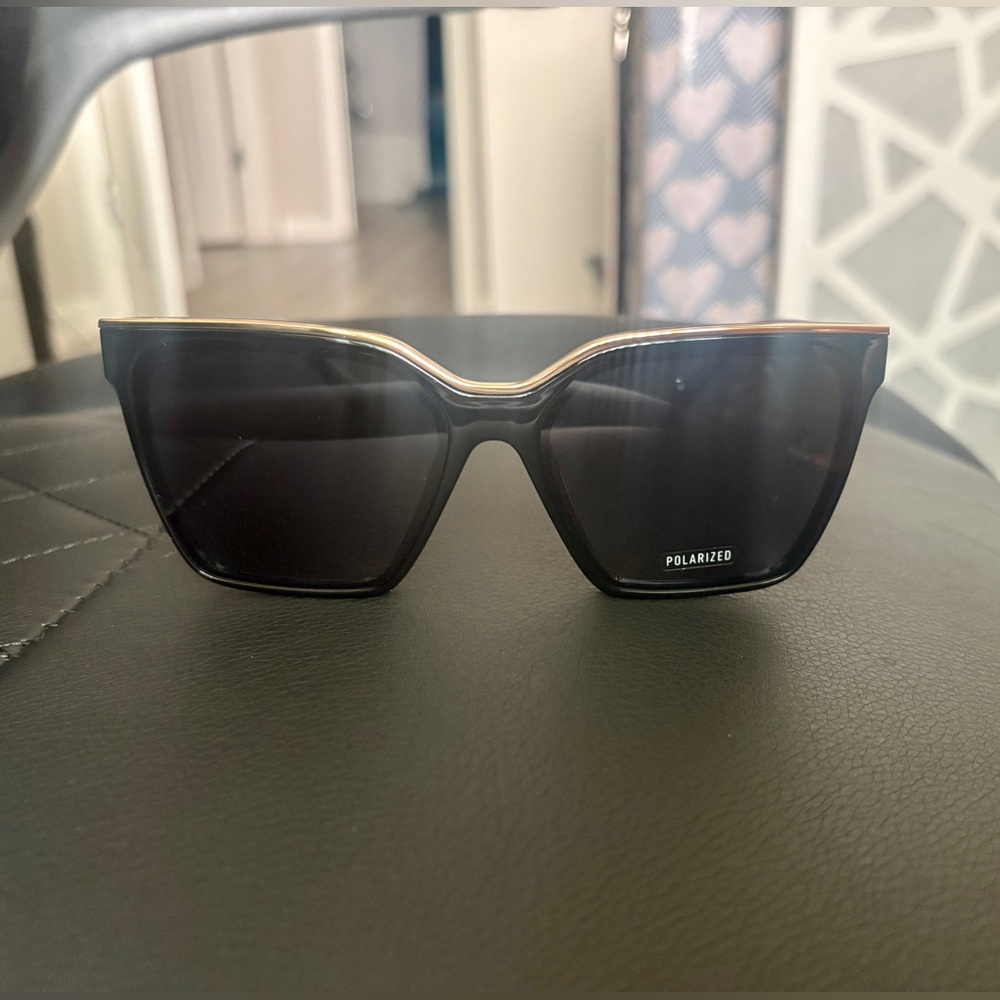 Quay Level Up Black and Gold Polarized Sunglasses